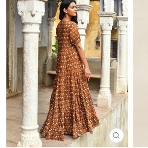 Daughters of India Chaaya Maxi Dress in Chai